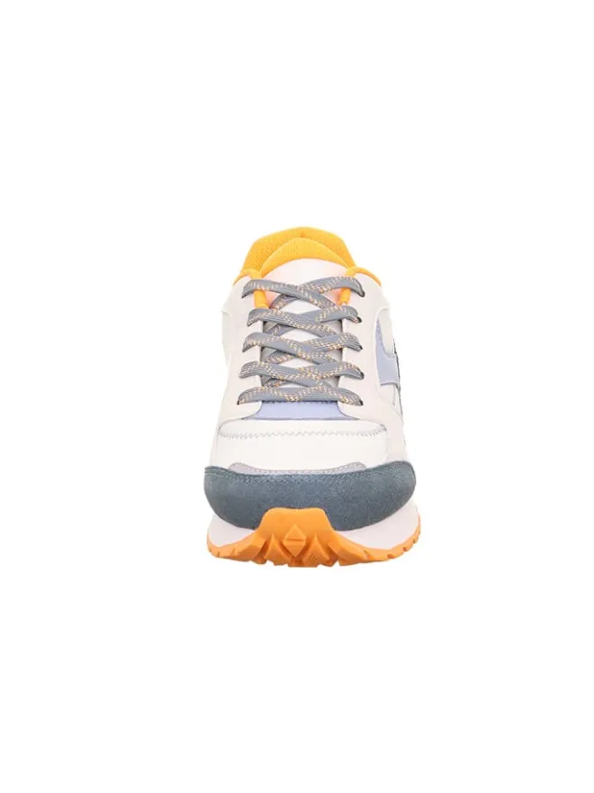 superfit Sneakers·Sneakers Low^Leder-Sneakers "Dash" in Weiß/ Orange/ Dunkelblau