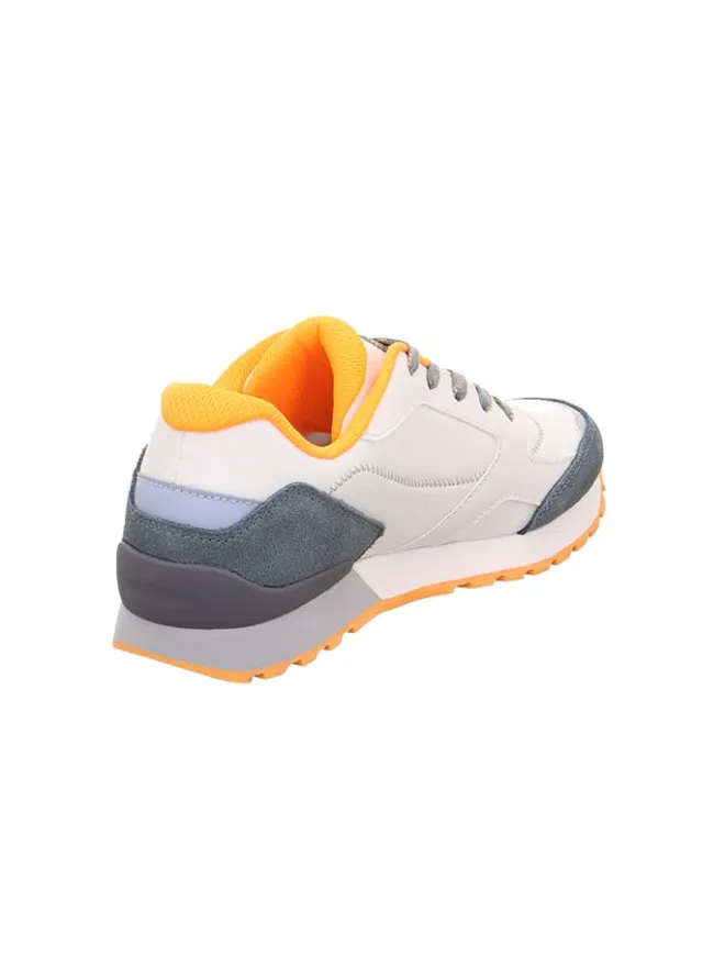 superfit Sneakers·Sneakers Low^Leder-Sneakers "Dash" in Weiß/ Orange/ Dunkelblau