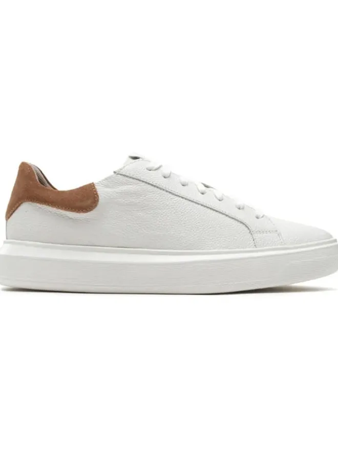 Geox Sneakers^Leder-Sneakers "Deiven" in Weiß/ Braun