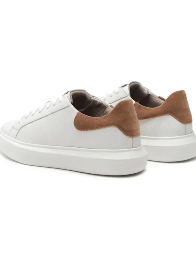 Geox Sneakers^Leder-Sneakers "Deiven" in Weiß/ Braun