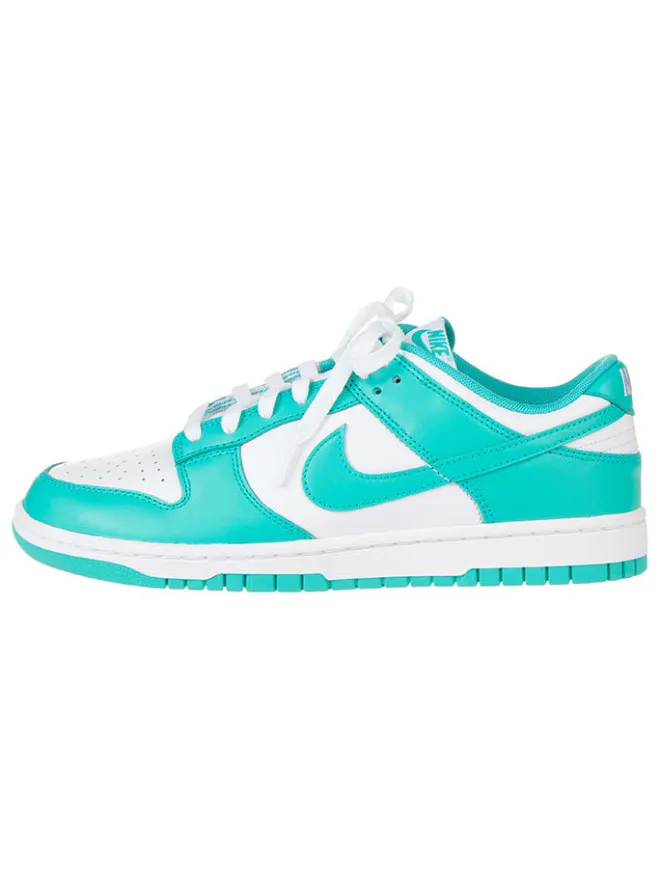 Leder-Sneakers "Dunk Low" in Türkis/ Weiß>Nike New