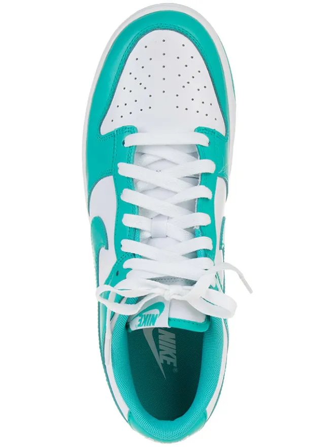 Leder-Sneakers "Dunk Low" in Türkis/ Weiß>Nike New