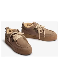 Unisa Sneakers^Leder-Sneakers "Feny" in Hellbraun