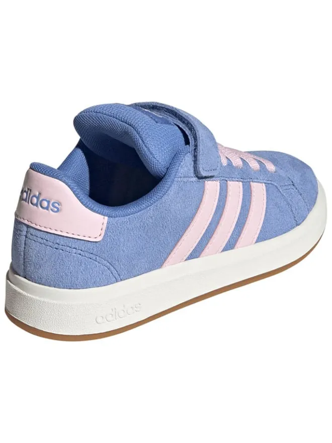 Leder-Sneakers "Grand Court 00s" in Hellblau/ Rosa>adidas