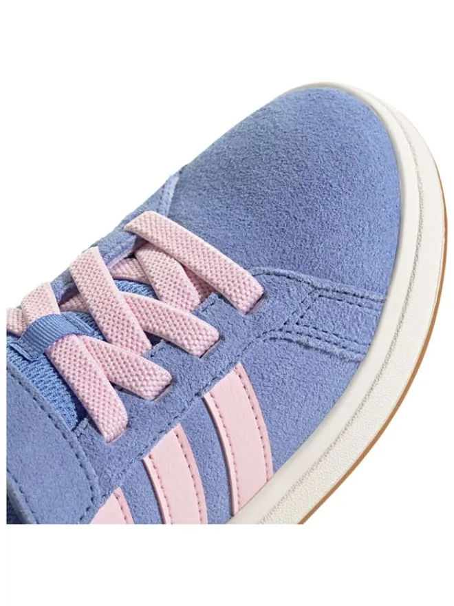 Leder-Sneakers "Grand Court 00s" in Hellblau/ Rosa>adidas