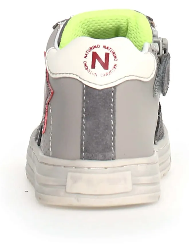 Leder-Sneakers "Hess" in Grau/ Anthrazit>Naturino Hot