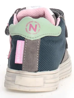 Leder-Sneakers "Hess" in Grau/ Dunkelblau/ Rosa>Naturino Hot
