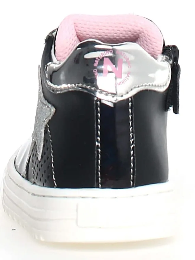 Leder-Sneakers "Hess" in Schwarz/ Rosa>Naturino
