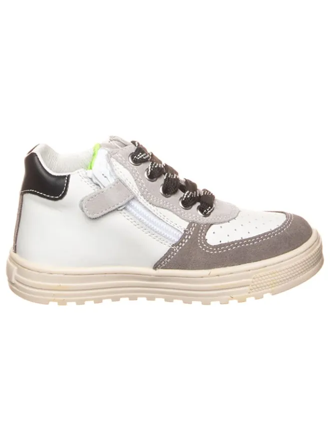 Naturino Sneakers·Sneakers High^Leder-Sneakers "Hess" in Weiß/ Grau