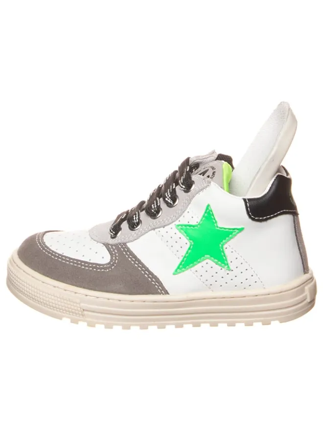 Naturino Sneakers·Sneakers High^Leder-Sneakers "Hess" in Weiß/ Grau