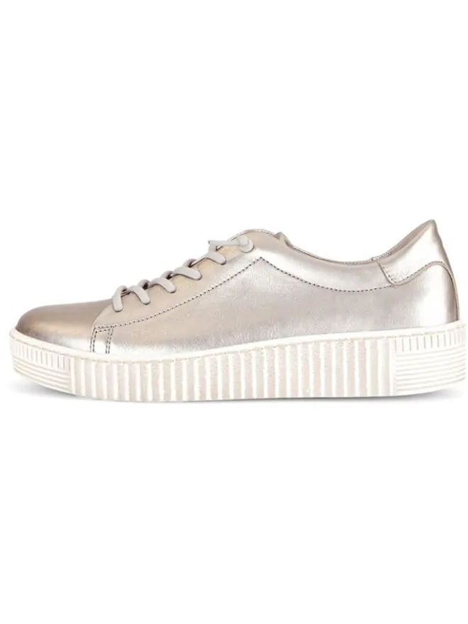 Leder-Sneakers in Beige>Gabor New