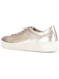 Leder-Sneakers in Beige>Gabor New