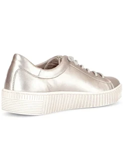 Leder-Sneakers in Beige><noscript><img width=