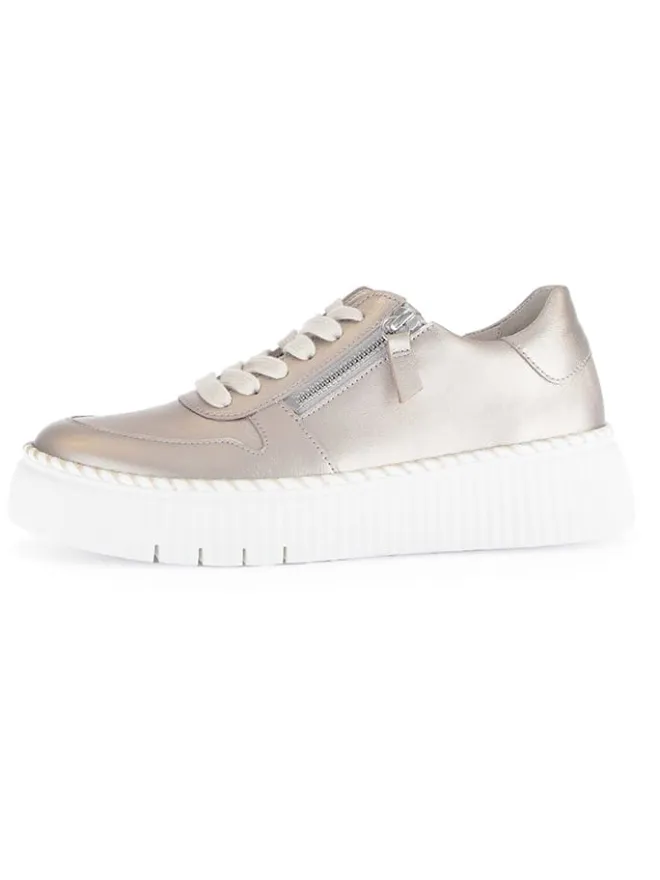 Leder-Sneakers in Beige>Gabor