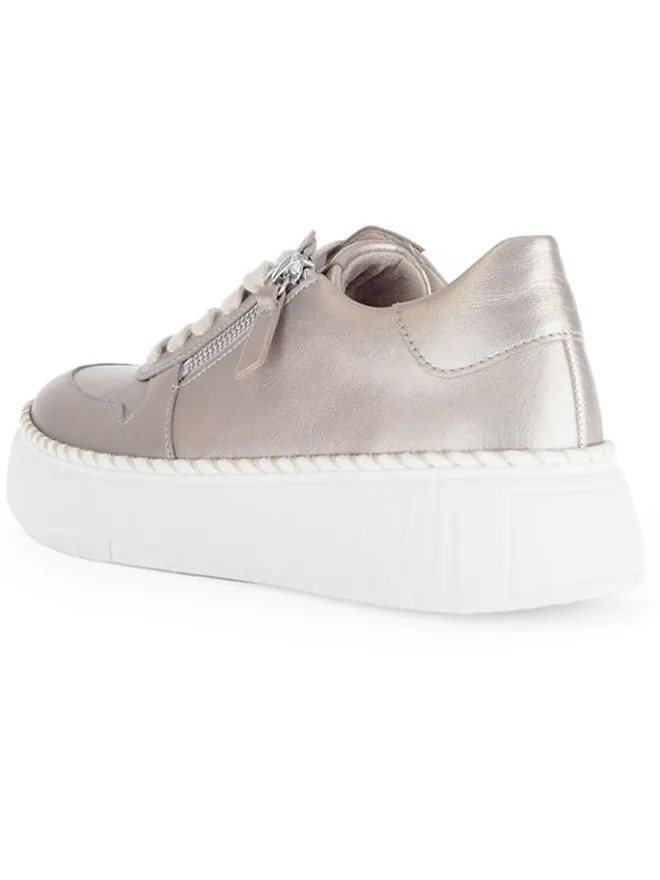 Leder-Sneakers in Beige>Gabor