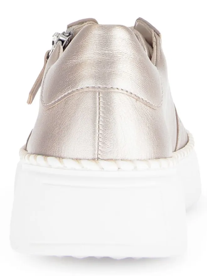 Leder-Sneakers in Beige>Gabor