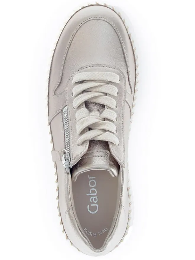Leder-Sneakers in Beige>Gabor