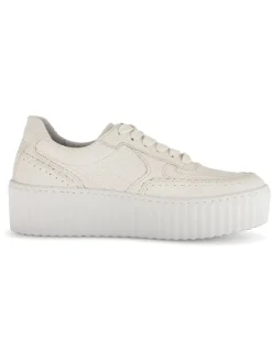 Leder-Sneakers in Beige>Gabor Outlet