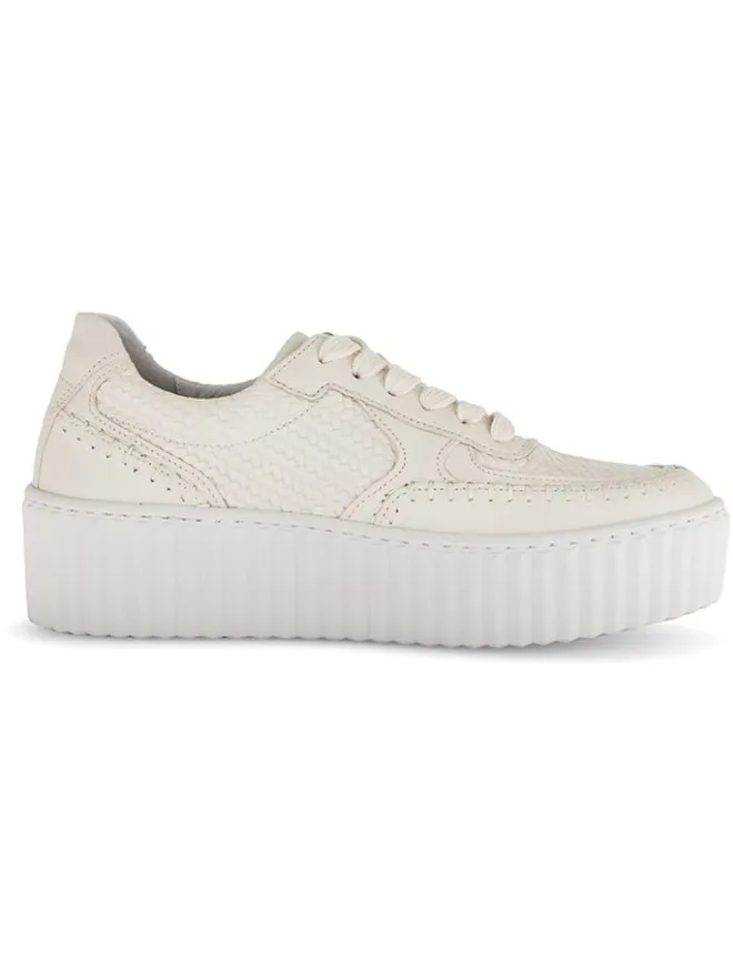 Leder-Sneakers in Beige>Gabor Outlet