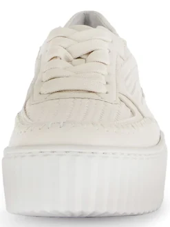 Leder-Sneakers in Beige><noscript><img width=