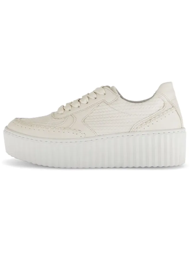 Leder-Sneakers in Beige>Gabor Outlet