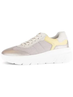 Leder-Sneakers in Beige/ Gelb><noscript><img width=