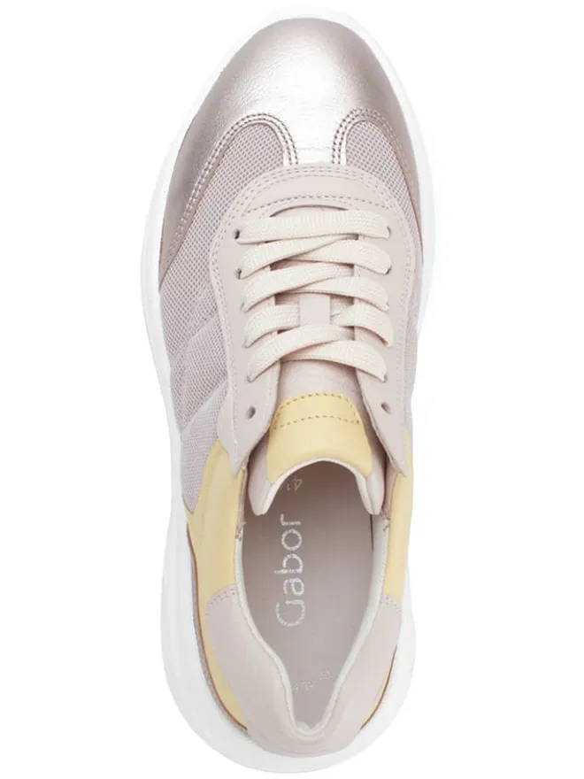 Leder-Sneakers in Beige/ Gelb>Gabor Hot