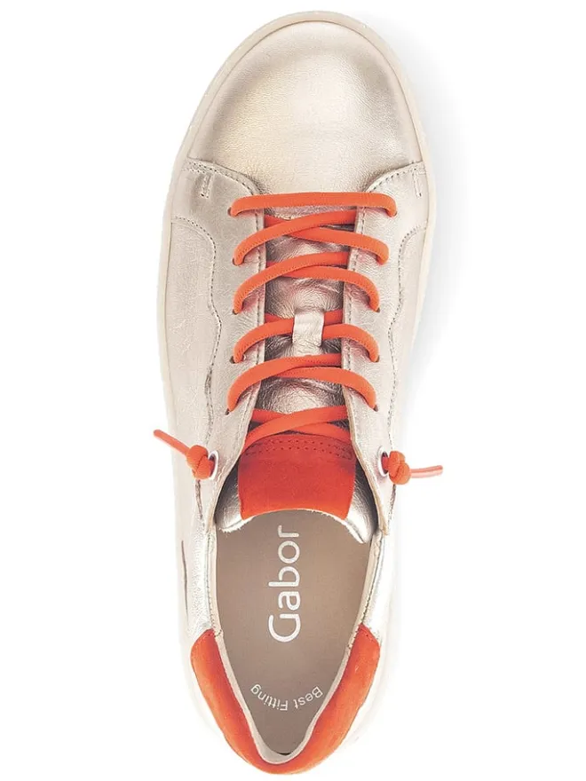 Leder-Sneakers in Beige/ Orange>Gabor Sale