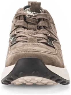 Leder-Sneakers in Braun><noscript><img width=