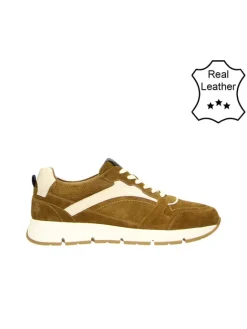 Leder-Sneakers in Cognac>Bullboxer