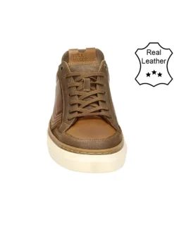 Leder-Sneakers in Cognac><noscript><img width=