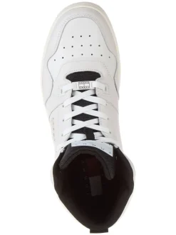 Leder-Sneakers in Creme><noscript><img width=