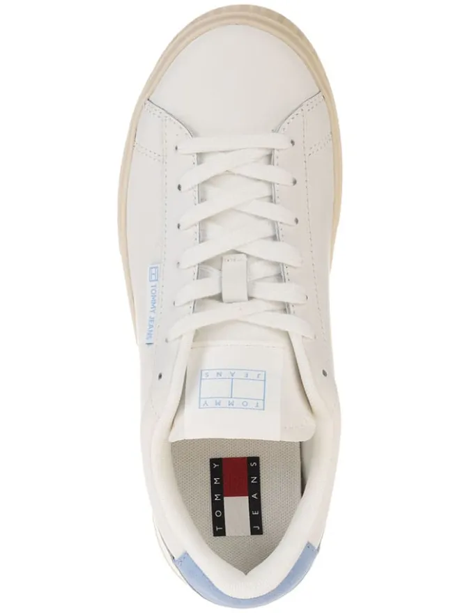 Tommy Hilfiger Shoes Sneakers^Leder-Sneakers in Creme/ Hellblau
