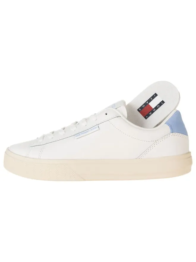 Tommy Hilfiger Shoes Sneakers^Leder-Sneakers in Creme/ Hellblau