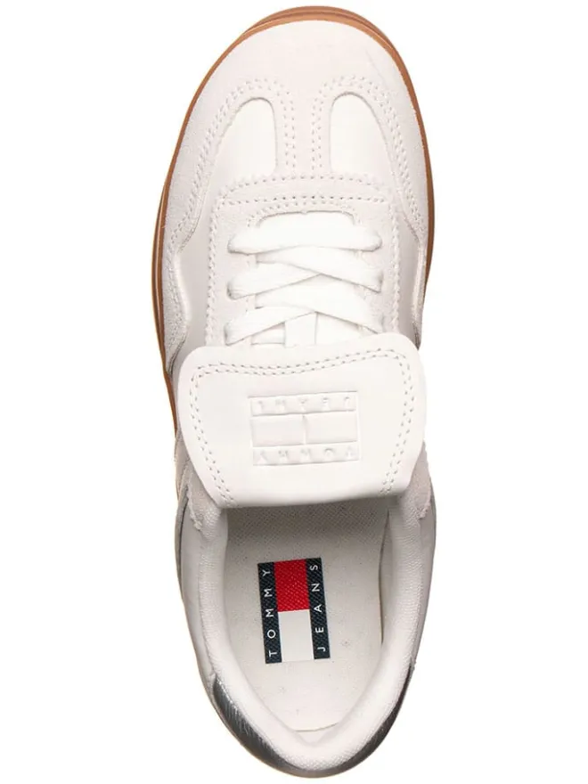 Tommy Hilfiger Shoes Sneakers^Leder-Sneakers in Creme/ Silber