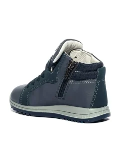 Leder-Sneakers in Dunkelblau><noscript><img width=