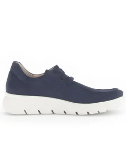 Leder-Sneakers in Dunkelblau>Gabor