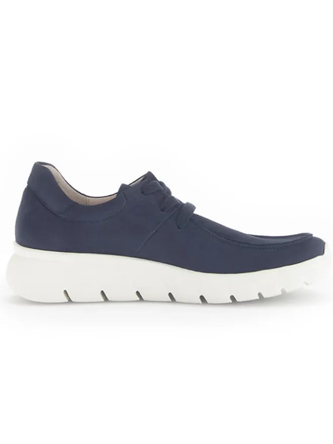 Leder-Sneakers in Dunkelblau>Gabor
