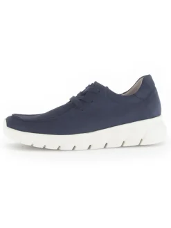 Leder-Sneakers in Dunkelblau><noscript><img width=
