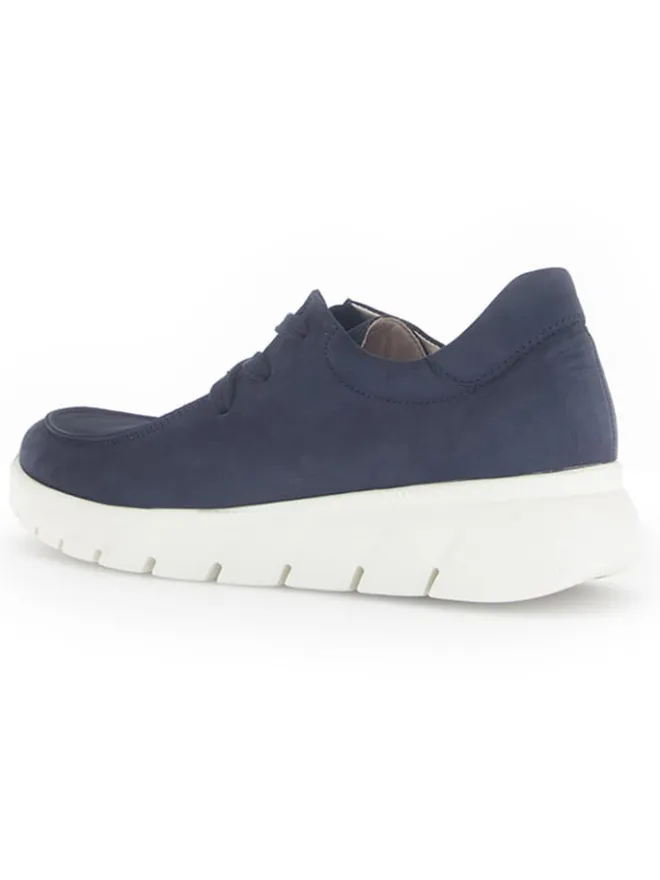 Leder-Sneakers in Dunkelblau>Gabor