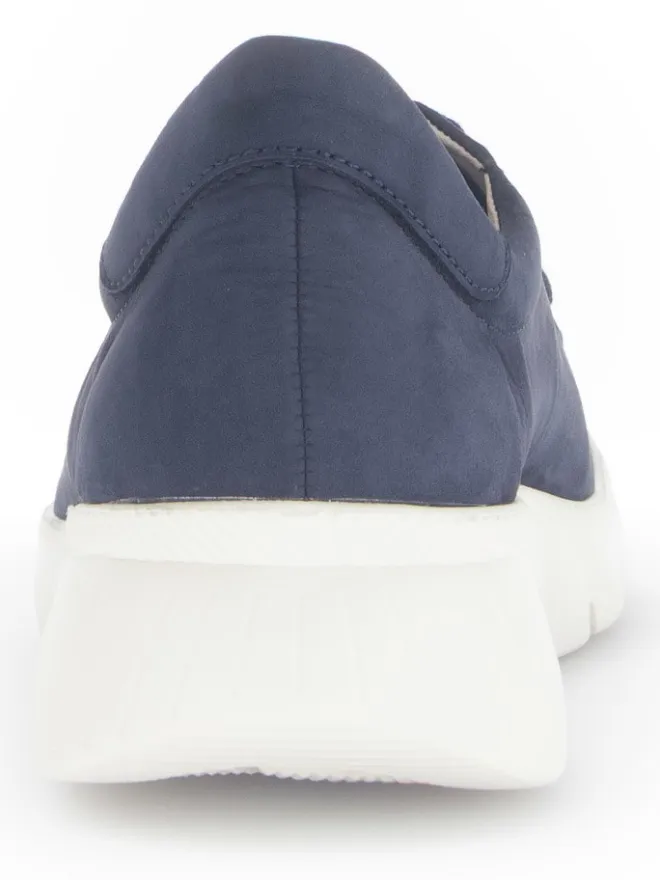 Leder-Sneakers in Dunkelblau>Gabor