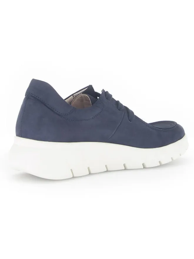 Leder-Sneakers in Dunkelblau>Gabor