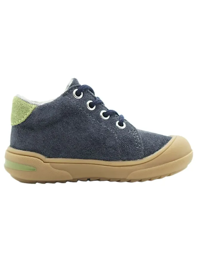 Leder-Sneakers in Dunkelblau>lamino Hot