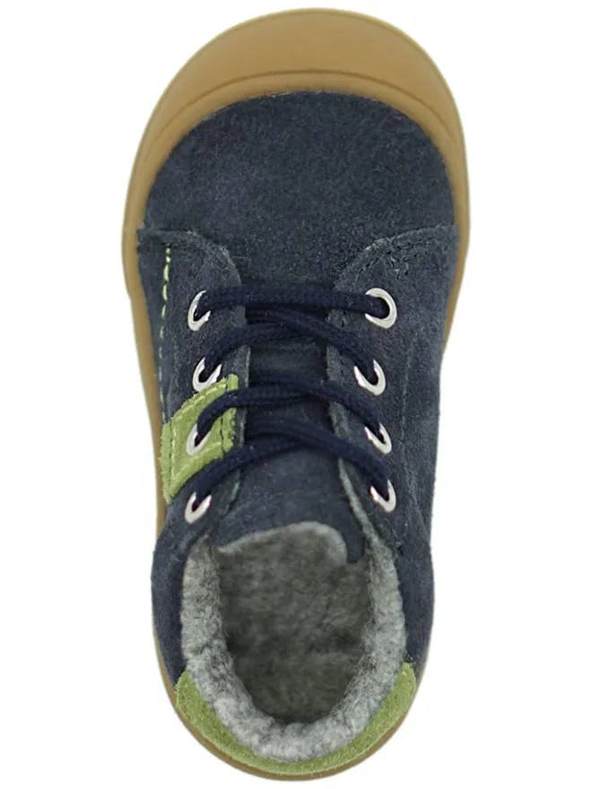 Leder-Sneakers in Dunkelblau>lamino Hot