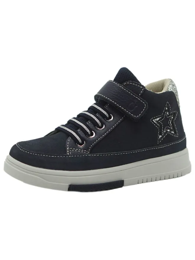 Leder-Sneakers in Dunkelblau>lamino Online