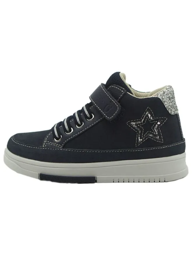 Leder-Sneakers in Dunkelblau>lamino Online