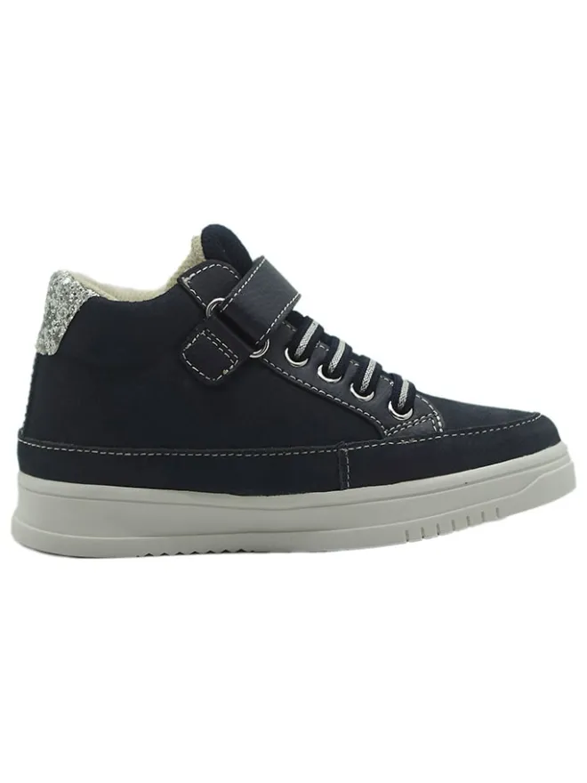 Leder-Sneakers in Dunkelblau>lamino Online