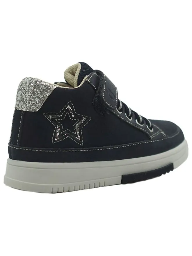 Leder-Sneakers in Dunkelblau>lamino Online