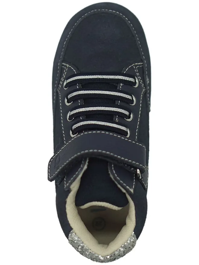 Leder-Sneakers in Dunkelblau>lamino Online