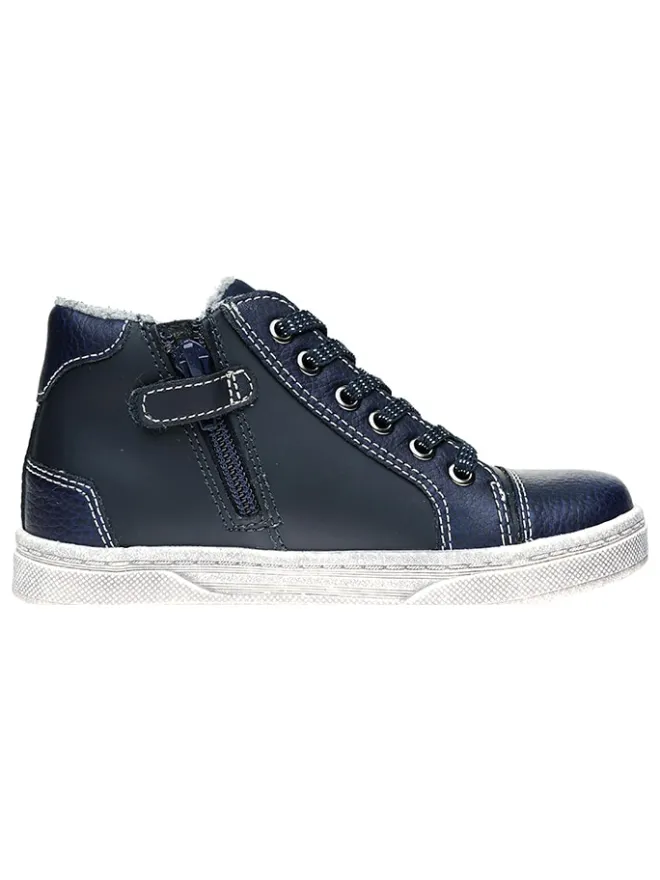 Leder-Sneakers in Dunkelblau>lamino Clearance